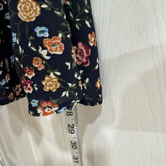 J CREW MERCANTILE RUCHED - WAIST DRESS NAVY FLORAL Sz 2 - Picture 7 of 10